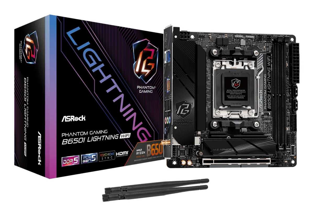 ASRock B650I LIGHTNING WIFI Emolevy - AMD B650 - AMD AM5 - DDR5 RAM - Mini-ITX