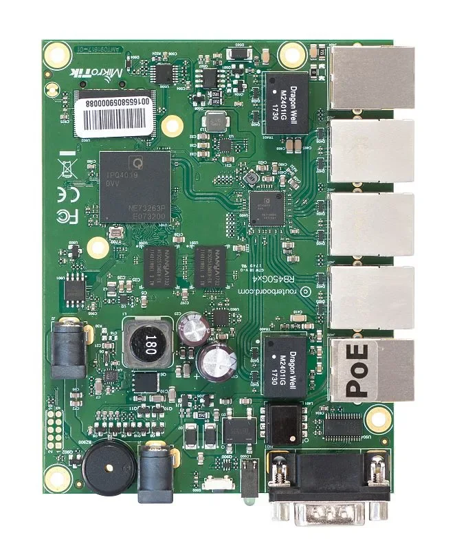 MikroTik RouterBOARD RB450Gx4 - Åben tavle, uden indelukke - reititin - 5-porttinen kytkin - GigE