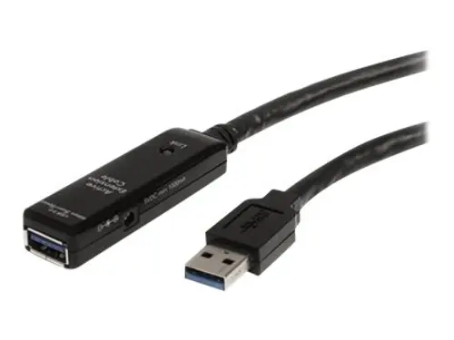 USB 3.2 Gen 1 -jatkokaapeli, 5 m, musta