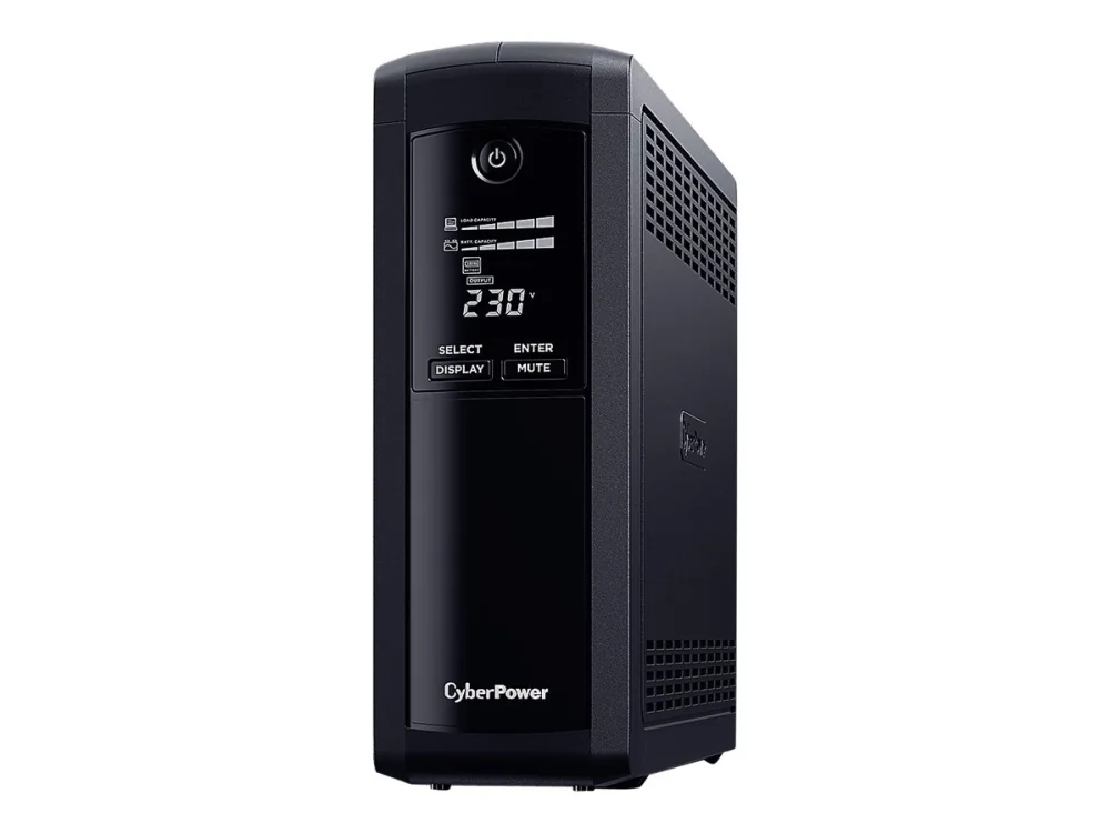CyberPower Value Pro VP1200ELCD - UPS - AC 230 V - 720 Watt - 1200 VA - 1-faset - 7.2 At - RS-232, USB - output-stikforbindelser: 4 - lajittelu