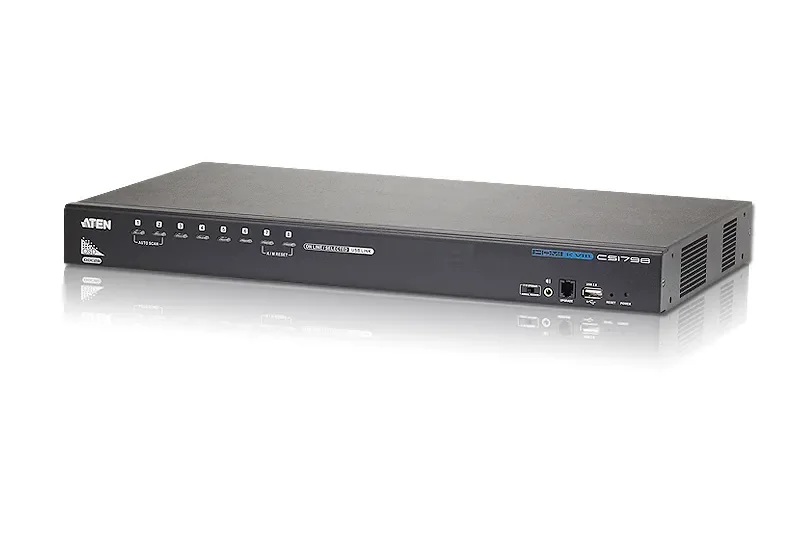 ATEN KVM-switch 1 konsol styr 8 datorer, HDMI, USB, 19" 1U
