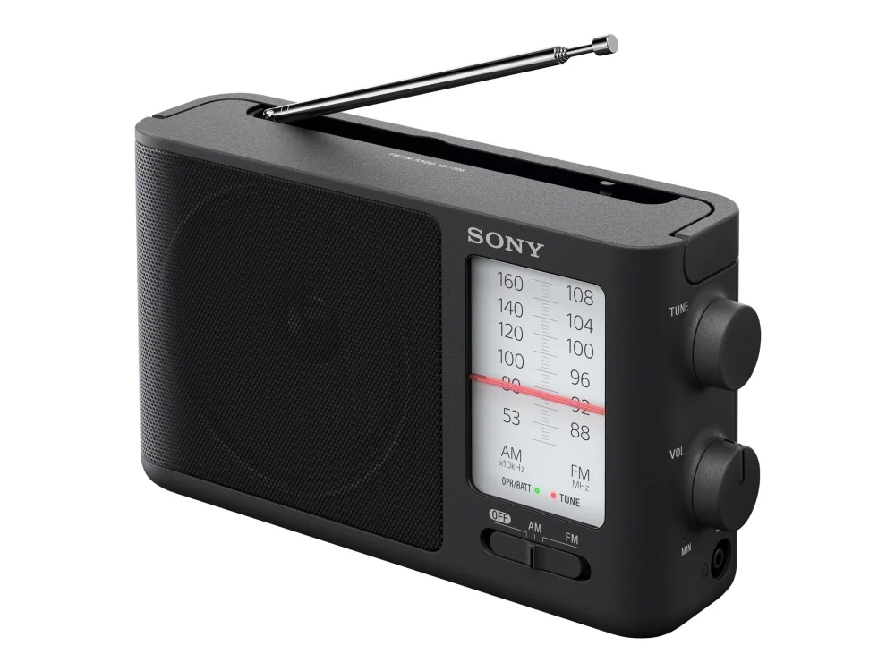 Sony ICF-506 - AM/FM - Mono - Musta