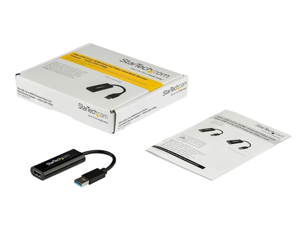 StarTech.com USB32HDES, 3.2 Gen 1 (3.1 Gen 1), USB A-tyyppi, HDMI-lähtö, 1920 x 1200 pikseliä