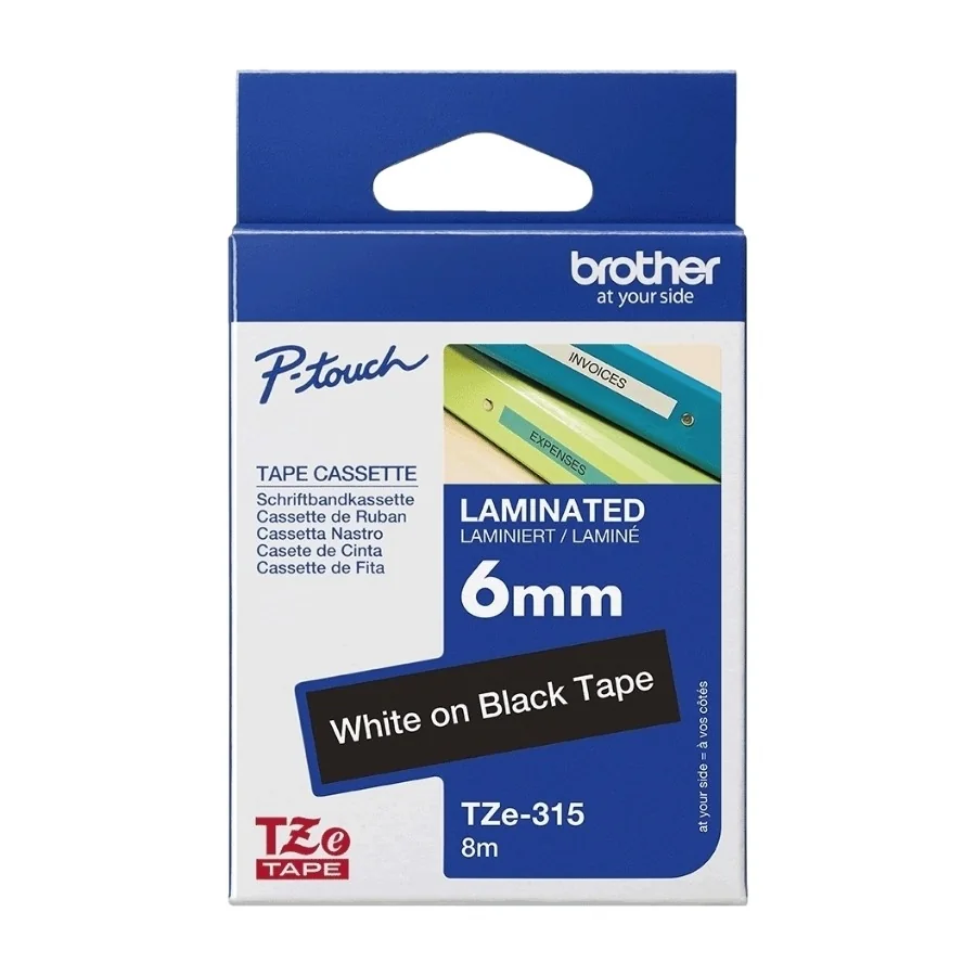 Brother Märkband Tze263 36mm Blå/vit Botten