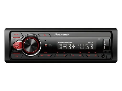 Pioneer MVH-130DABAN, Musta, Punainen, 1 DIN, 200 W, 4.0 kanavaa, 50 W, 4 O