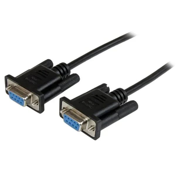 StarTech.com SCNM9FF2MBK - RS-232-nollamodeemikaapeli, Musta