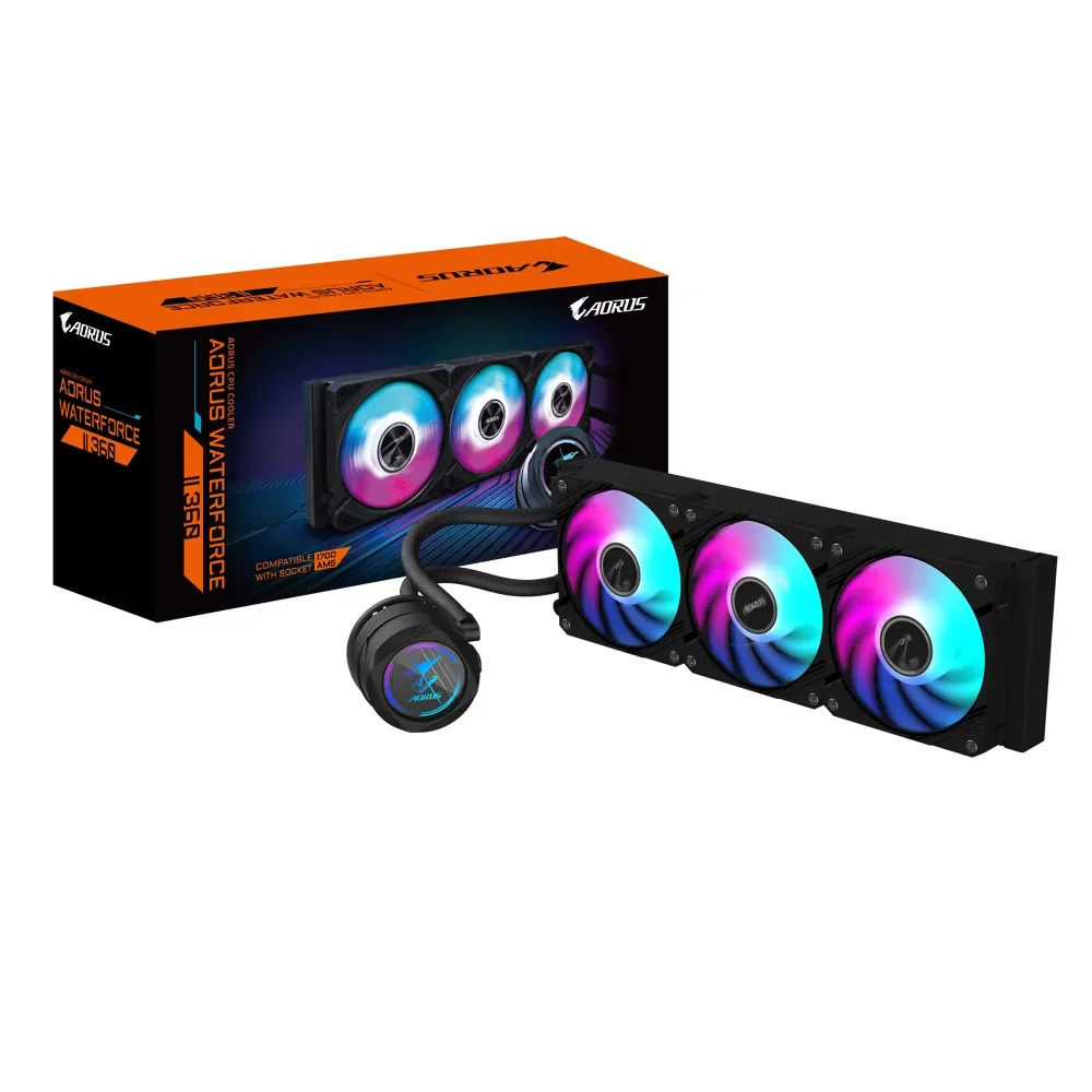 GIGABYTE AORUS WATERFORCE II 360mm ARGB -nestejäähdytin, musta