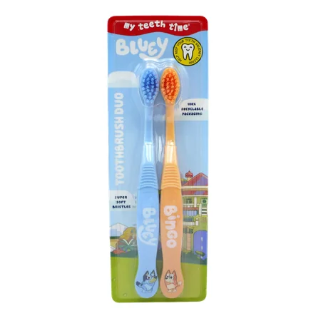 Bluey Super Soft Duo Hammasharja - 2 kpl