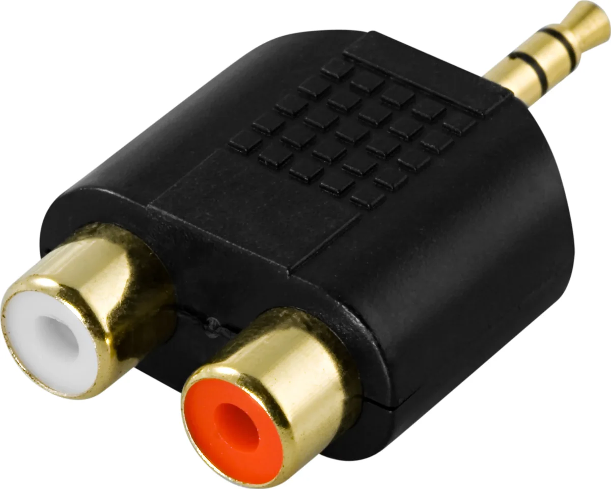 Deltaco Audio Adaptor 3,5mm 2 X Rca
