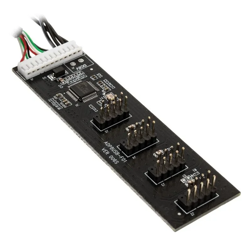 Kolink USB 2.0 Hub-card incl. 60cm USB- & Molex-cable USB hub - 4 porttia - Musta