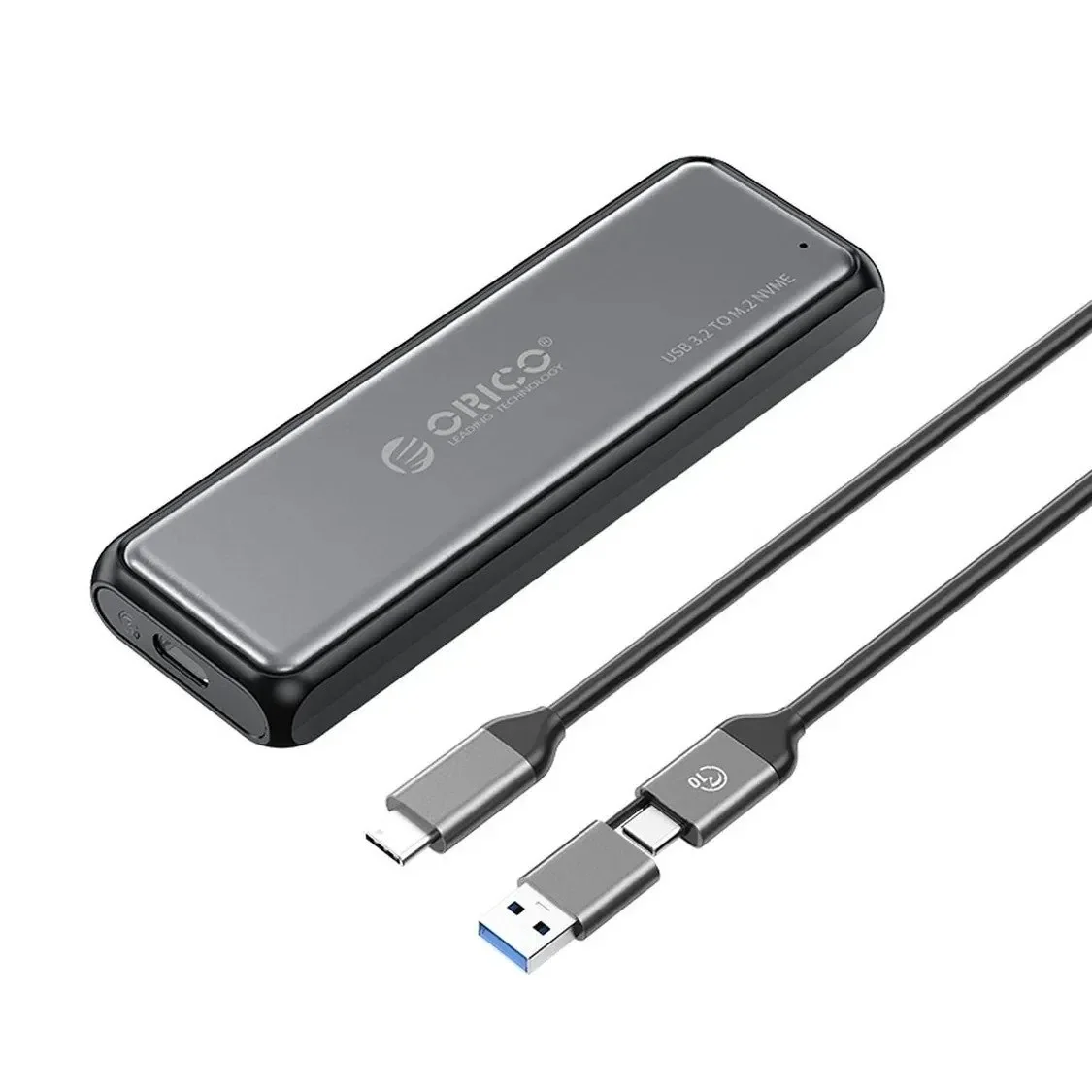 ORICO DDM2-C3-G2 M.2 NVME USB-A USB-C 3.2 10Gb/s Disk Drive - Gray