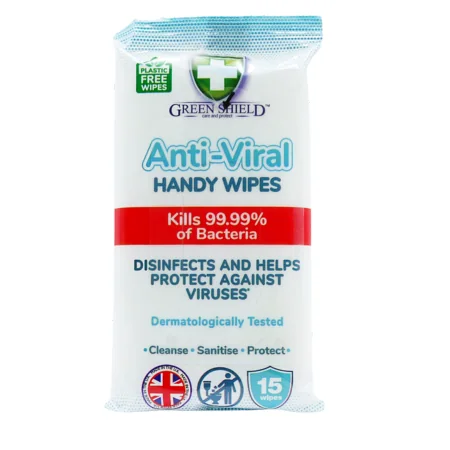 Green Shield Anti Viral Handy-Wipes - 15 kpl.