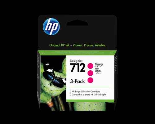 HP 712 / 3ED78A 3-Pack Magenta Ink