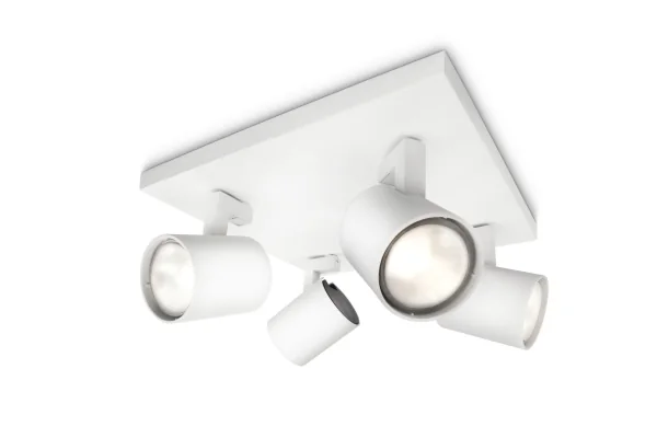 Philips myLiving Runner-spotti GU10 4-lampp valk.