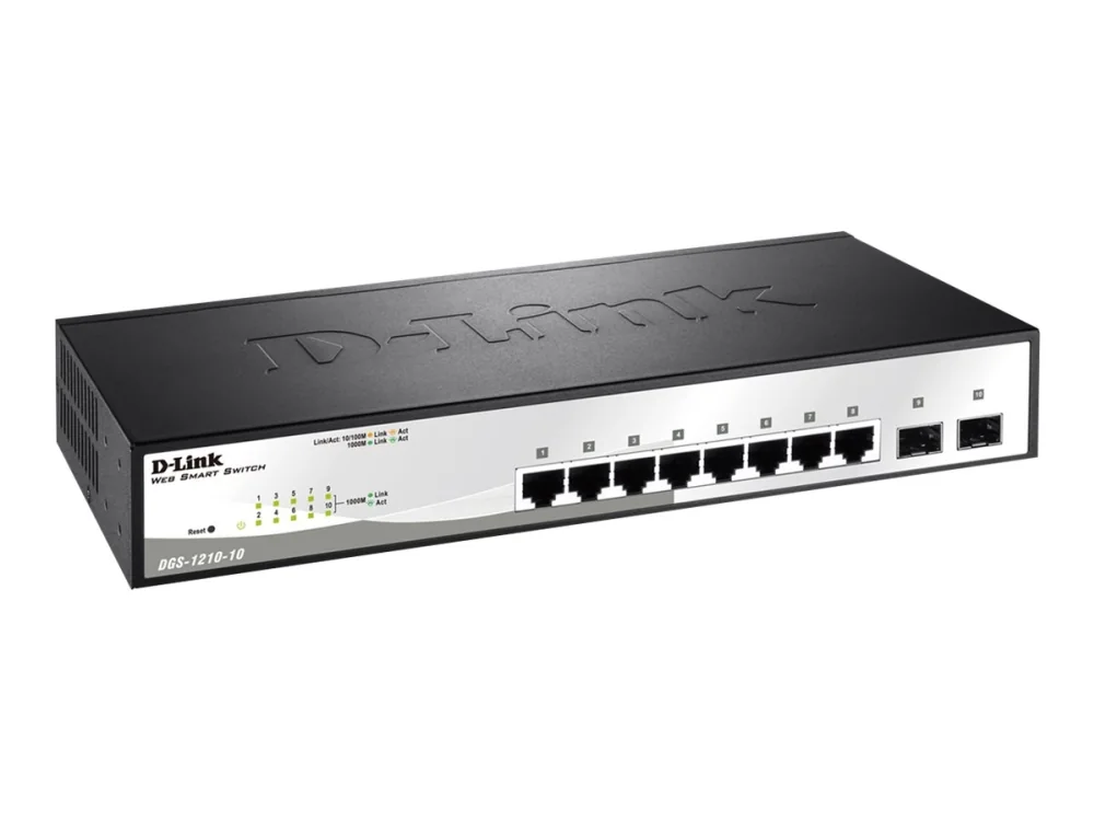 10-porttinen gigabitin älykäs hallittava verkkokytkin